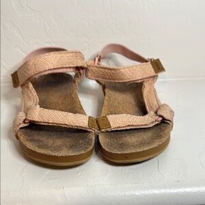 Reef Sandals Pink with Contoured Footbed and adjustable Velcro Straps